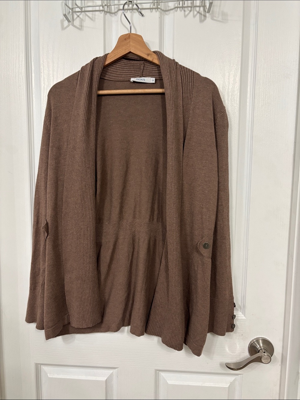 Ricki’s Taupe Open-Front Women's Cardigan